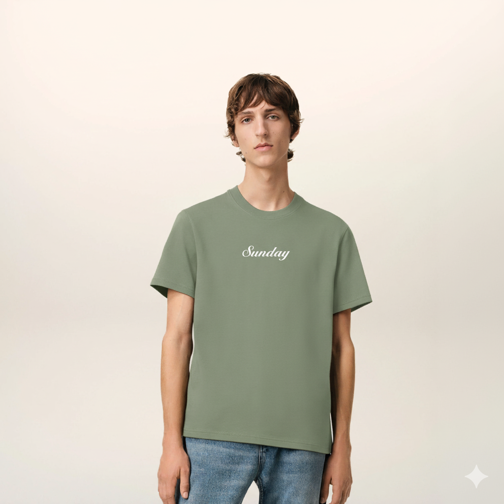 SAGE GREEN BASIC T-SHIRT